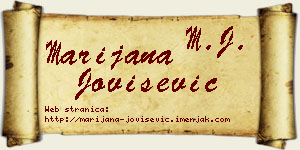 Marijana Jovišević vizit kartica